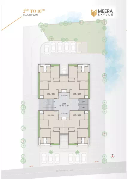 2nd to 10th floor layout plan