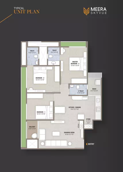 typical unit floor plan